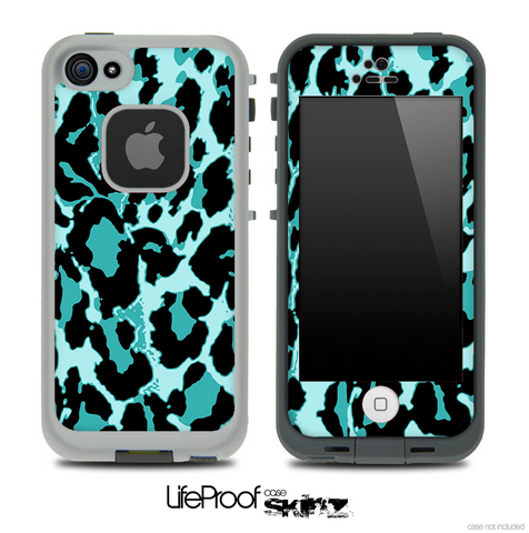 Abstract Animal Print Tiffany Green Skin for the iPhone 5 or 4/4s LifeProof Case